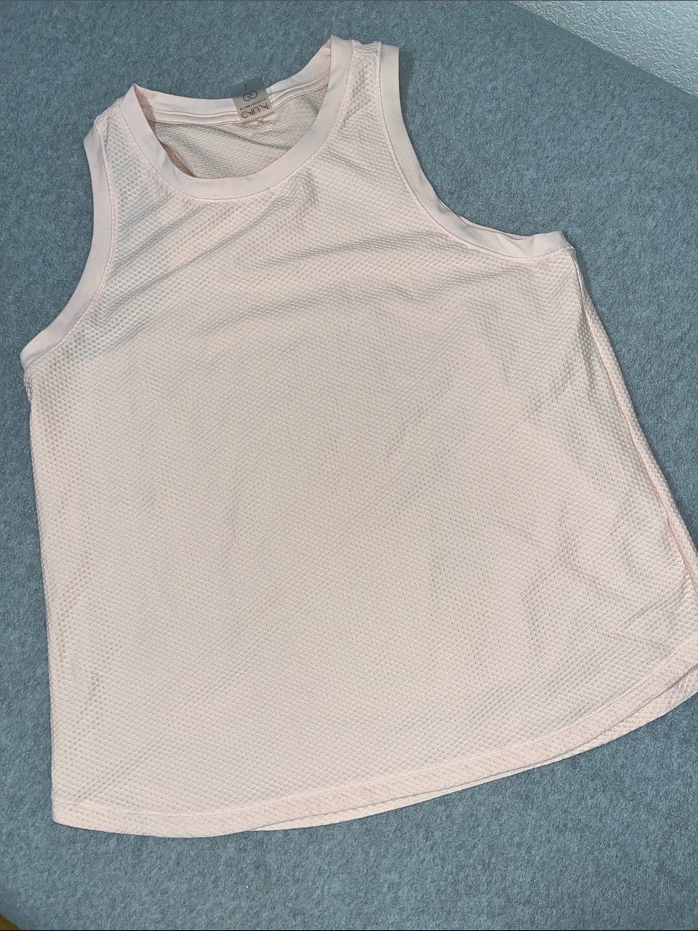 Pink Calia Athletic Top Large Waffle Knit Tank Sleeveless